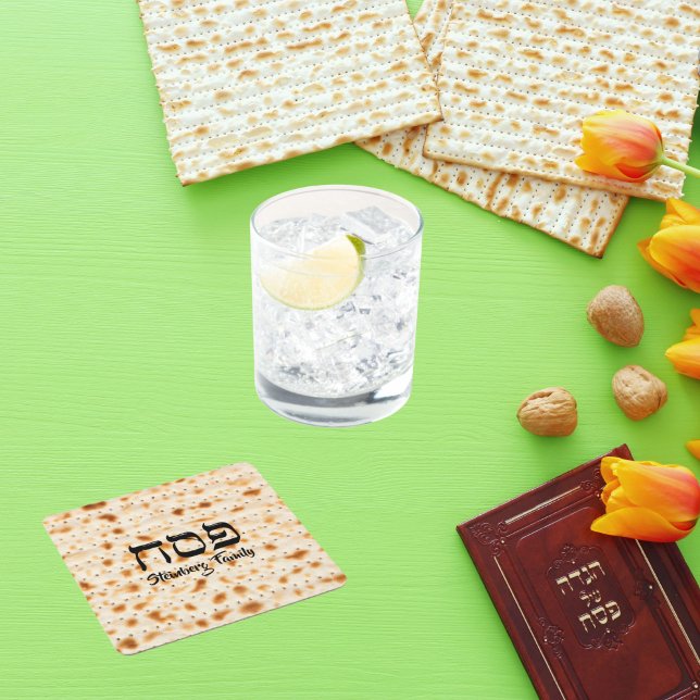 Hebrew Pesach Passover Matzah Rechteckiger Pappuntersetzer (Von Creator hochgeladen)