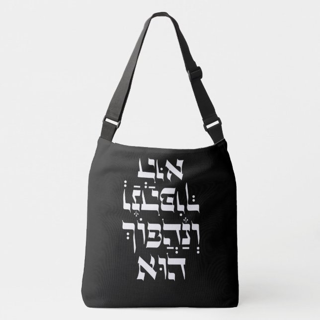 Hebrew Venahafoch Hu - Purim Megillat Esther Quote Tragetaschen Mit Langen Trägern (Vorderseite)