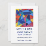 Hebrew Word Chai - Leben Save The Date<br><div class="desc">Genau für so viele jüdische Anlässe - Bar- und Fledermausmitzvahs,  Hochzeiten,  Jahrestage,  Synagoge-Veranstaltungen - ist das hebräische Wort "chai" in schönen Farben gestrichen.</div>