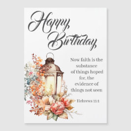 Hebrews 11:1 Christian Birthday Wishes Magnetkarte