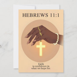 Hebrews 11:1 Faith Confidence Scripture Art Feiertagskarte