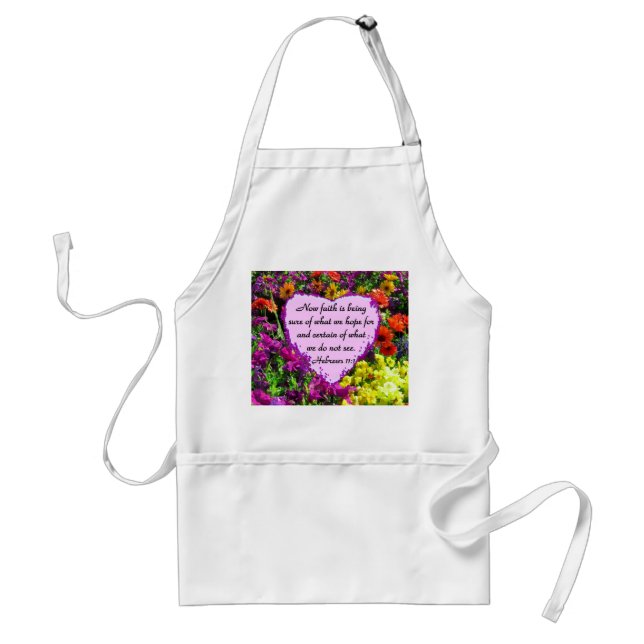 HEBREWS 11:1 FLORALISCHE DESIGN SCHÜRZE (Vorne)