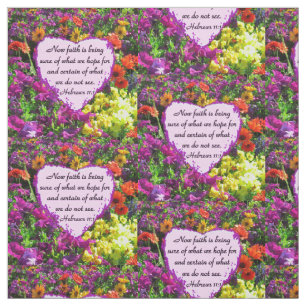 HEBREWS 11:1 FLORALISCHE DESIGN STOFF