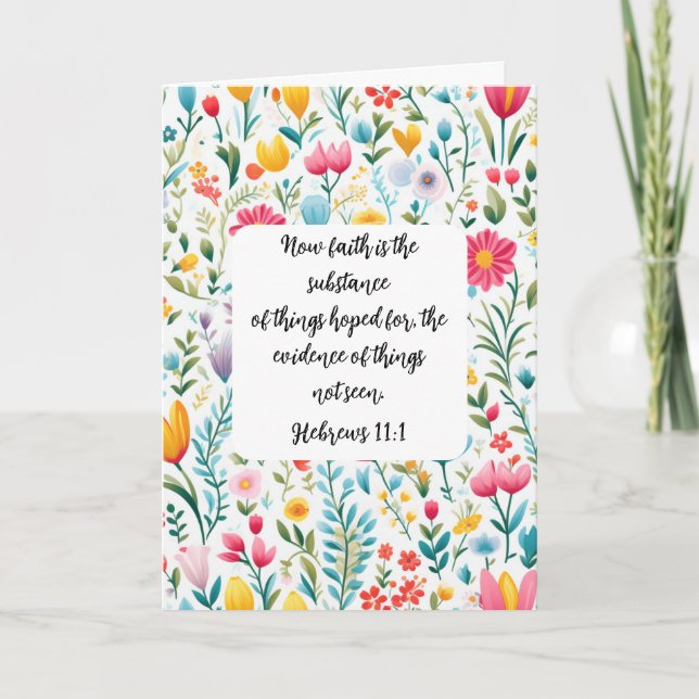 Hebrews 11:1 Greeting Card Karte (Vorderseite)