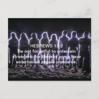 HEBREWS 13:2 ENTERTAINENANGELN POSTKARTE