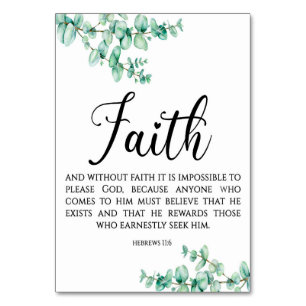 Hebrews Card für moderne Bibel Tischnummer