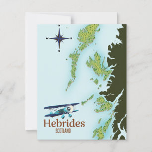 Hebrides Schottland Reisekarte.
