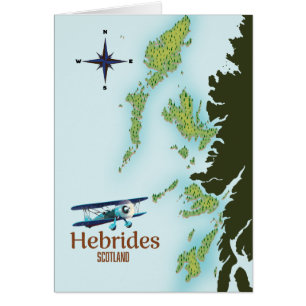 Hebrides Schottland Reisekarte.