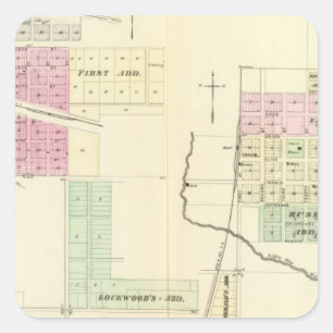 Hebron, Nebraska Quadratischer Aufkleber