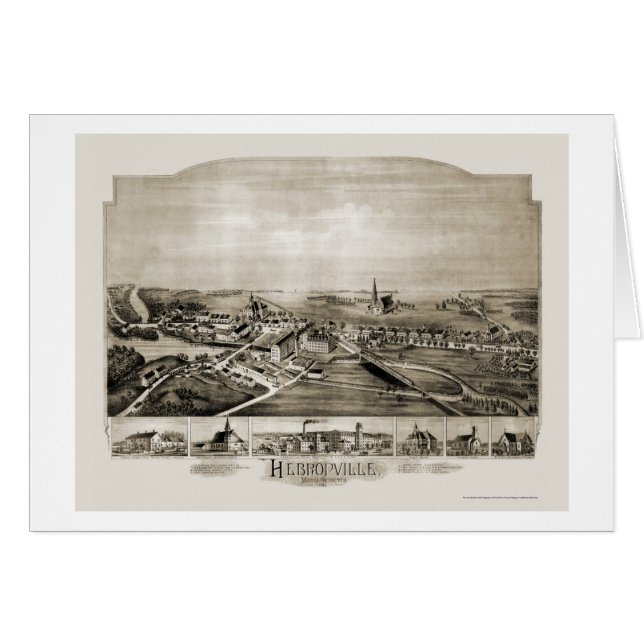 Hebronville, panoramische Karte MAs - 1891 (Vorderseite (Horizontal))