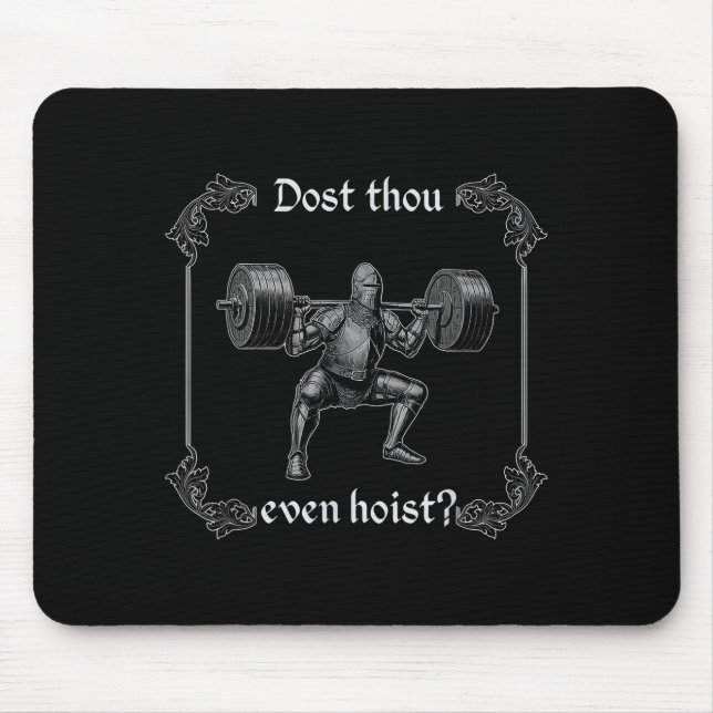 Hebst Du überhaupt _ Lustiger Gym-Meme, Mittelalte Mousepad (Vorne)