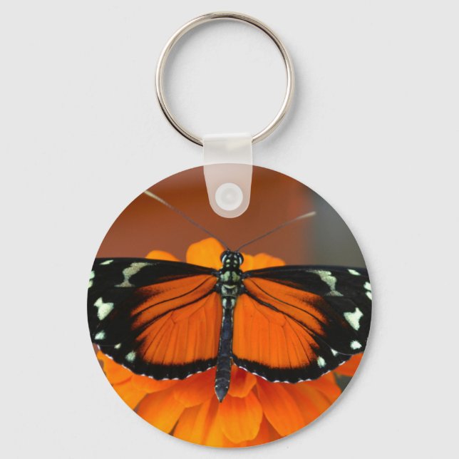 Hecale Longwing Butterfly Schlüsselanhänger (Vorderseite)