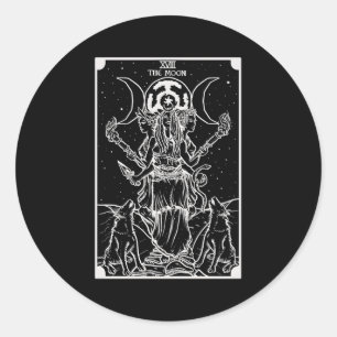 Hecate Triple Moon Goddess Hexe Hekate Wheel Taro Runder Aufkleber