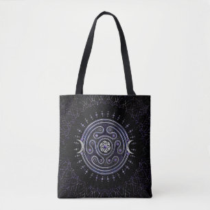 Hecate Wheel Ornament mit Amethyst und Silber