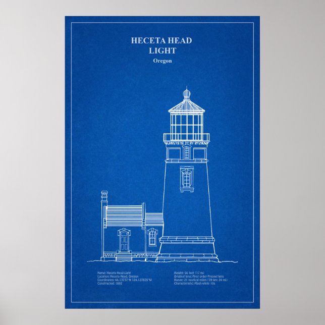 Heceta Head Leuchtturm - Oregon – AD Poster (Vorne)