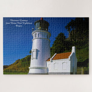 Heceta Head Leuchtturm Oregon. Weihnachtsgrüße Puzzle