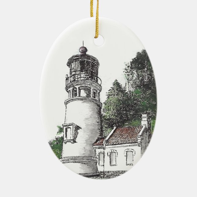 Heceta Head Lighthouse Keramikornament (Hinten)