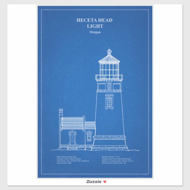 Heceta Head Lighthouse - Oregon - AD Aufkleber (Blatt)