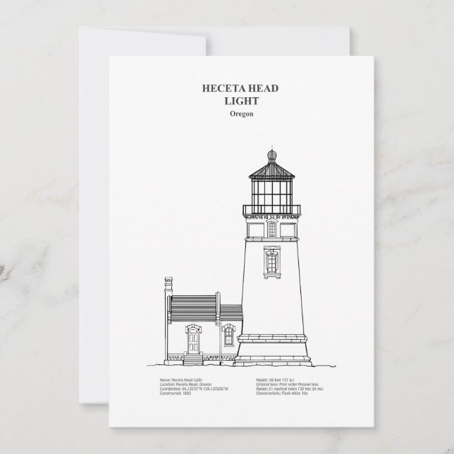 Heceta Head Lighthouse - Oregon - BD Dankeskarte (Vorderseite)