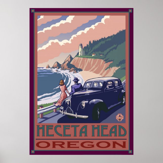 Heceta Head Lighthouse, Oregon Coast Poster (Vorne)