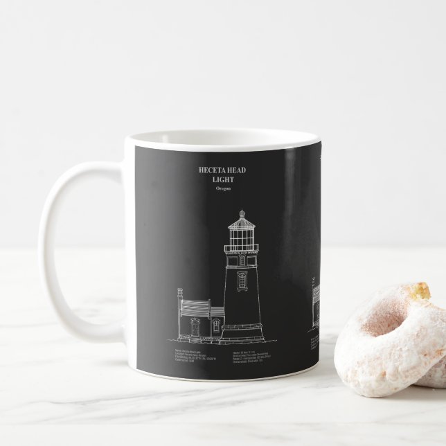 Heceta Head Lighthouse - Oregon - PD Kaffeetasse (Mit Donut)