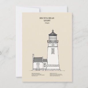 Heceta Head Lighthouse - Oregon - SBD Mitteilungskarte
