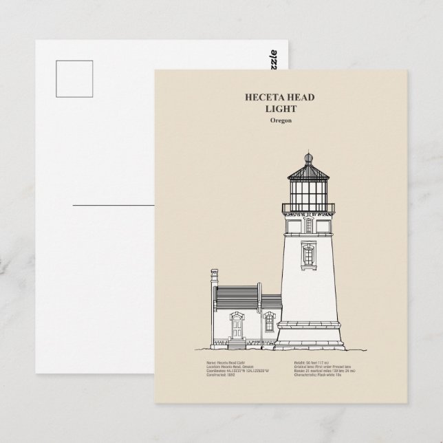 Heceta Head Lighthouse - Oregon - SBD Postkarte (Vorne/Hinten)