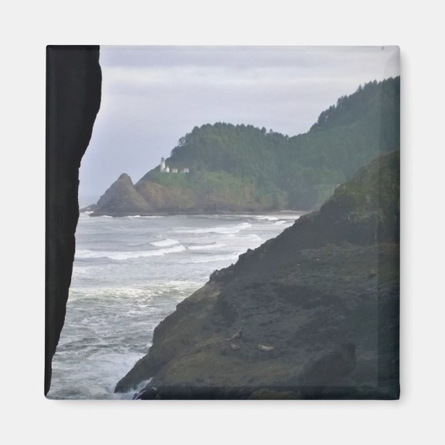 Heceta Head Lighthouse & Sea Lions, OR Magnet (Vorne)