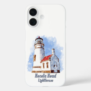 Heceta Head Lighthouse Watercolor - Oregon iPhone 16 Hülle