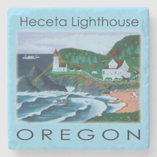 Heceta-Leuchtturm Steinuntersetzer