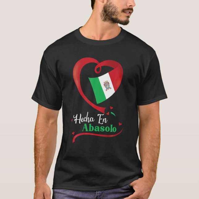 Hecha En Abasolo Guanajuato Mexico Escudo Aguila T-Shirt (Vorderseite)