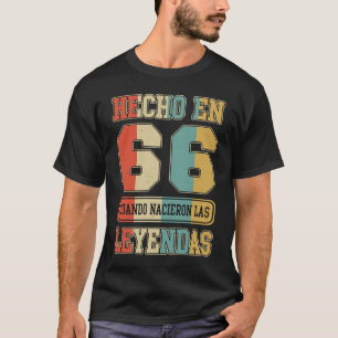 Hecho En 1966 Spanish Cumpleaños 57. Geburtstagsfe T-Shirt