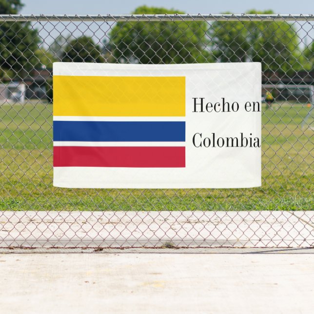 Hecho en Colombia Flag Banner (Insitu)