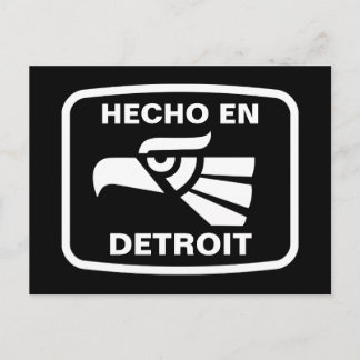 Hecho en Detroit personalizado Custom personalisie Postkarte