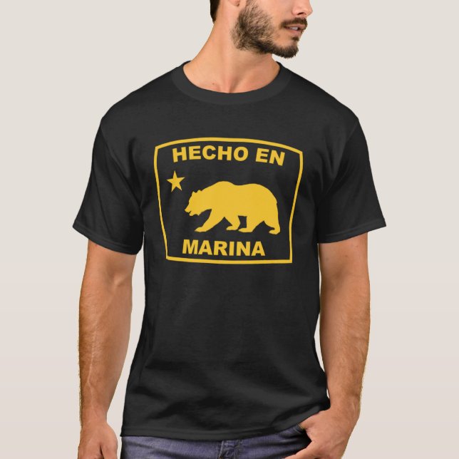 Hecho en Marina California Republic Pacific Coast T-Shirt (Vorderseite)