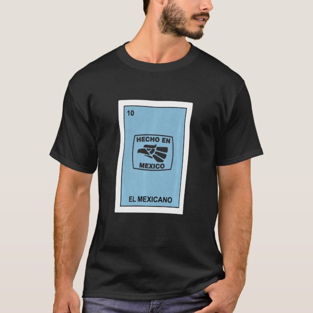 Hecho En Mexico Aztec Eagle El Mexicano Lottery T-Shirt (Vorderseite)