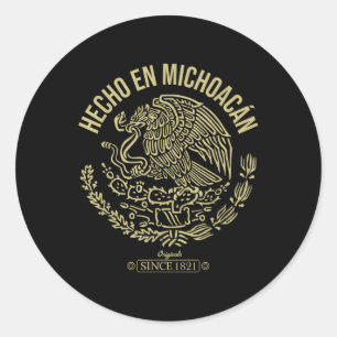 Hecho En Michoacan Shirt, Cinco De Mayo Mexico Mex Runder Aufkleber