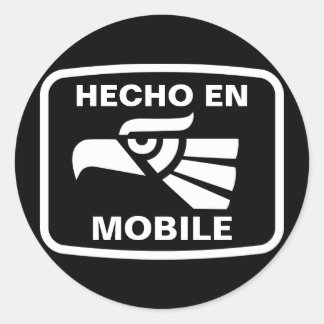 Hecho en Mobile personalizado Custom personalisier Runder Aufkleber