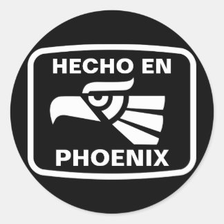 Hecho en Phoenix personalizado Custom personalisie Runder Aufkleber