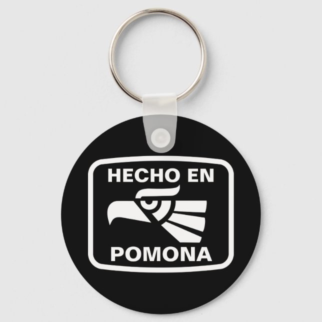 Hecho en Pomona personalizado Custom personalisier Schlüsselanhänger (Vorderseite)