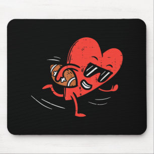 Hecht Playing American Football Valentinstag Spo Mousepad