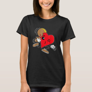 Hecht Playing American Football Valentinstag Spo T-Shirt