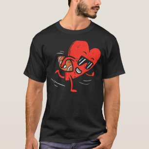 Hecht Playing American Football Valentinstag Spo T-Shirt