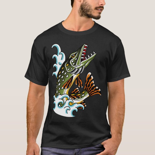 Hechtfisch T-Shirt (Vorderseite)