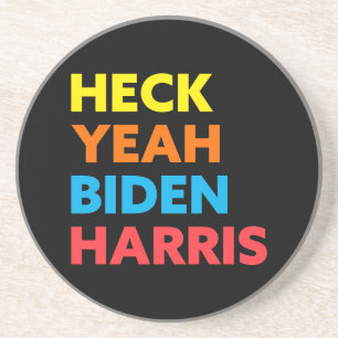 Heck Yeah Biden Harris Custom Colors Black Getränkeuntersetzer