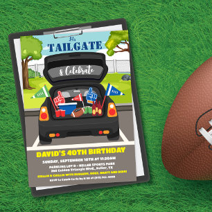 Heckklappen-Auto-Football-Spiel BBQ-Bier-Heckklapp Einladung