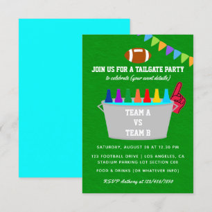 Heckklappen-Fußballspiel-Party-Einladung Einladung