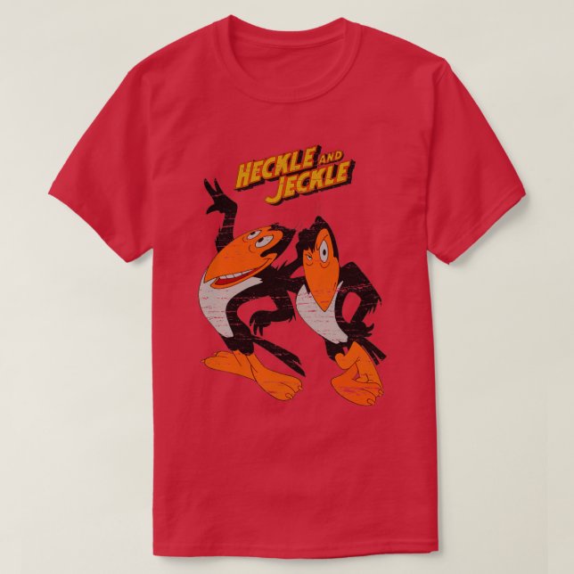 Heckle und Jeckle toon Vintag T-Shirt (Design vorne)