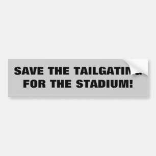 Heckt das Tailgating für das Stadion auf Autoaufkleber