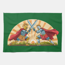 Hector and Achilles Geschirrtuch